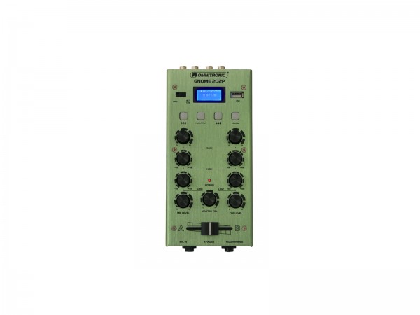 OMNITRONIC GNOME-202P Mini-Mixer grün // OMNITRONIC GNOME-202P Mini Mixer green1