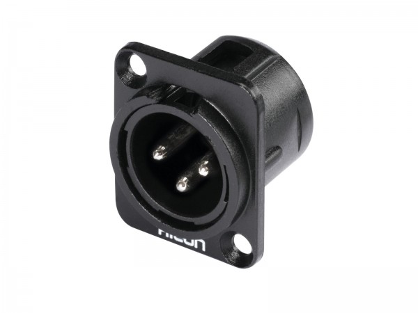 HICON XLR Einbaustecker 3pol HI-X3DM-M // HICON XLR mounting plug 3pin HI-X3DM-M