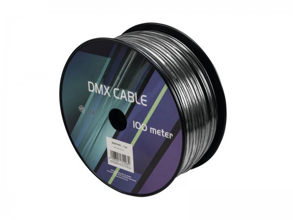 EUROLITE DMX Kabel 2×0,22 100m sw // EUROLITE DMX cable 2×0.22 100m bk
